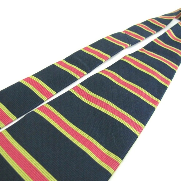 BROOKS BROTHERS Tie Green Pink Horizontal Stripe - Picture 7 of 8